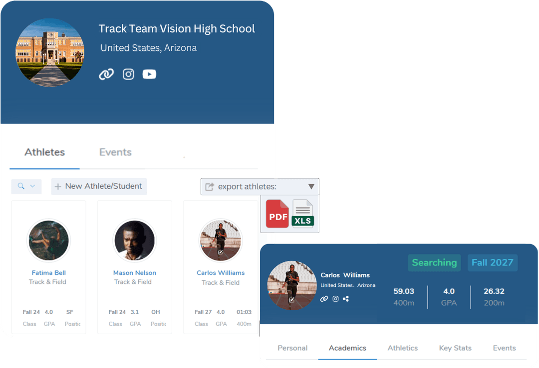 College Pipe - Athlete access